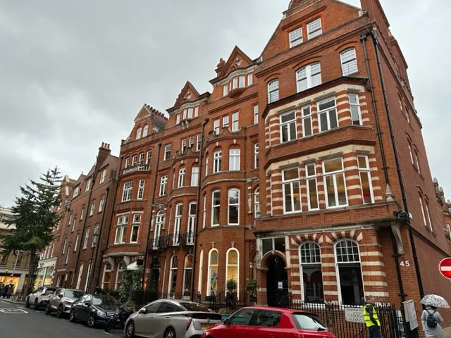 Red brick property at Cadogan Gardens in Sloane Square.
